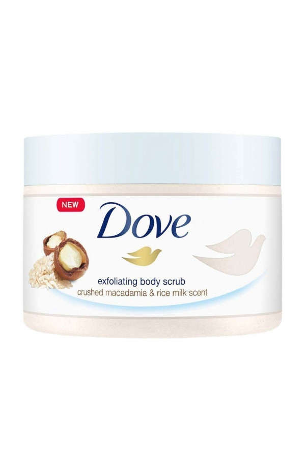 Dove Exfoliating Body Scrub Macadamia & Rice Milk 225ml