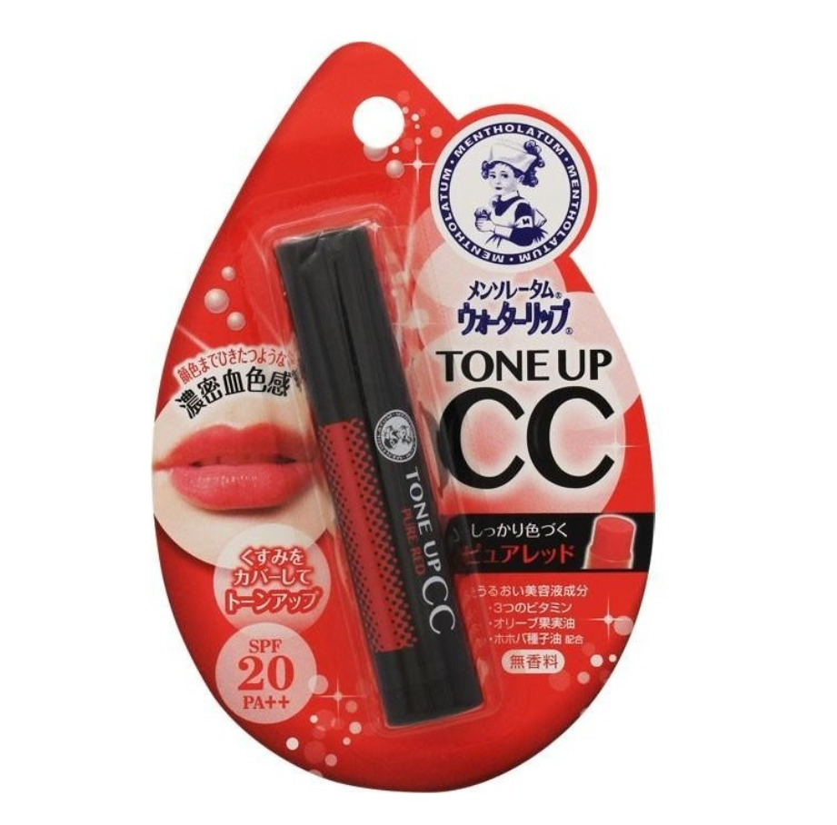 Rohto Mentholatum Water Lip Tone Up Cc Pure Red Spf 20 PA ++ 4.5 g