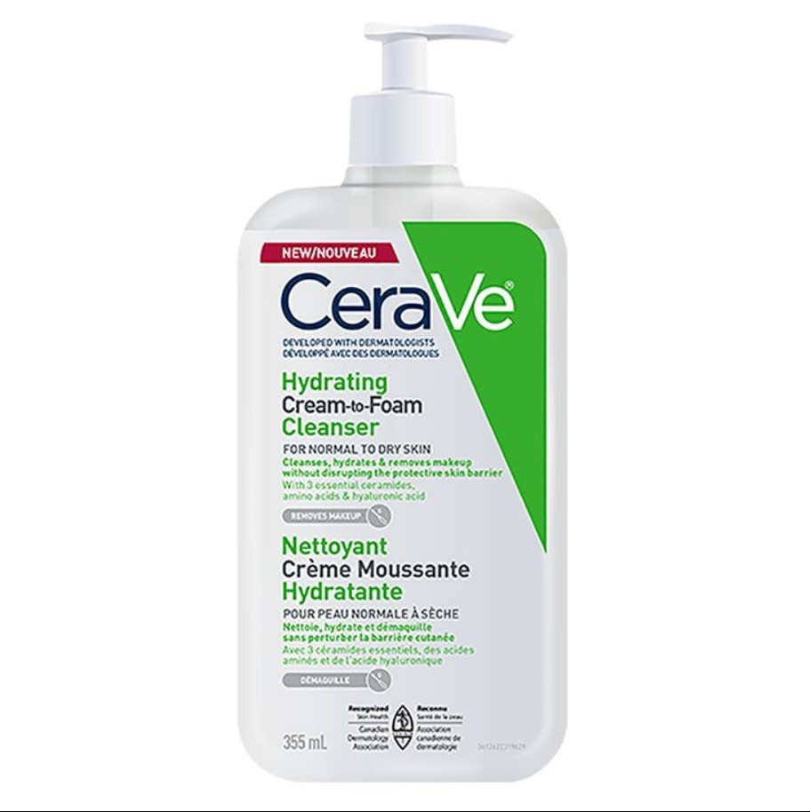 CeraVe Hydrating Cream To Foam Cleanser For Normal To Dry Skin 355 ml