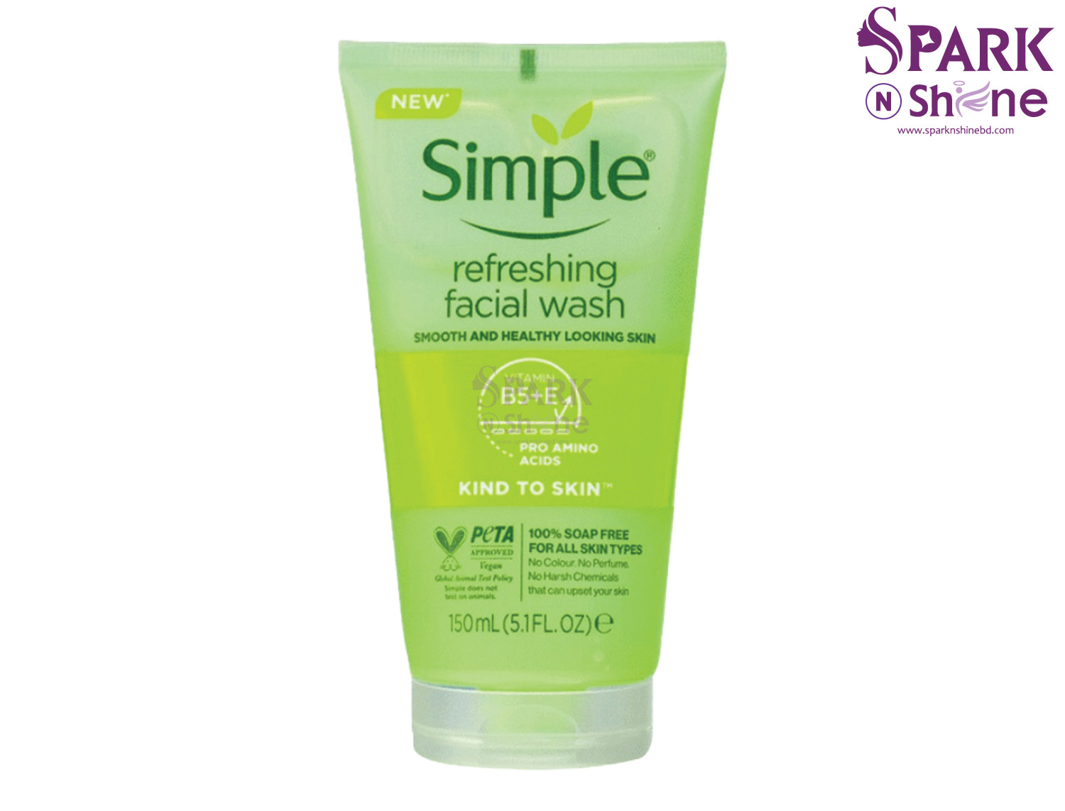 Simple Kind To Skin Refreshing Facial Wash Gel 150ml