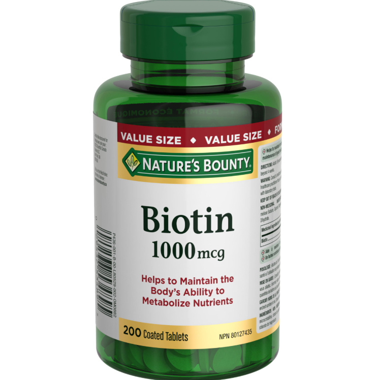Nature's Bounty Biotine 1000 MCG 200 Coated Tablets