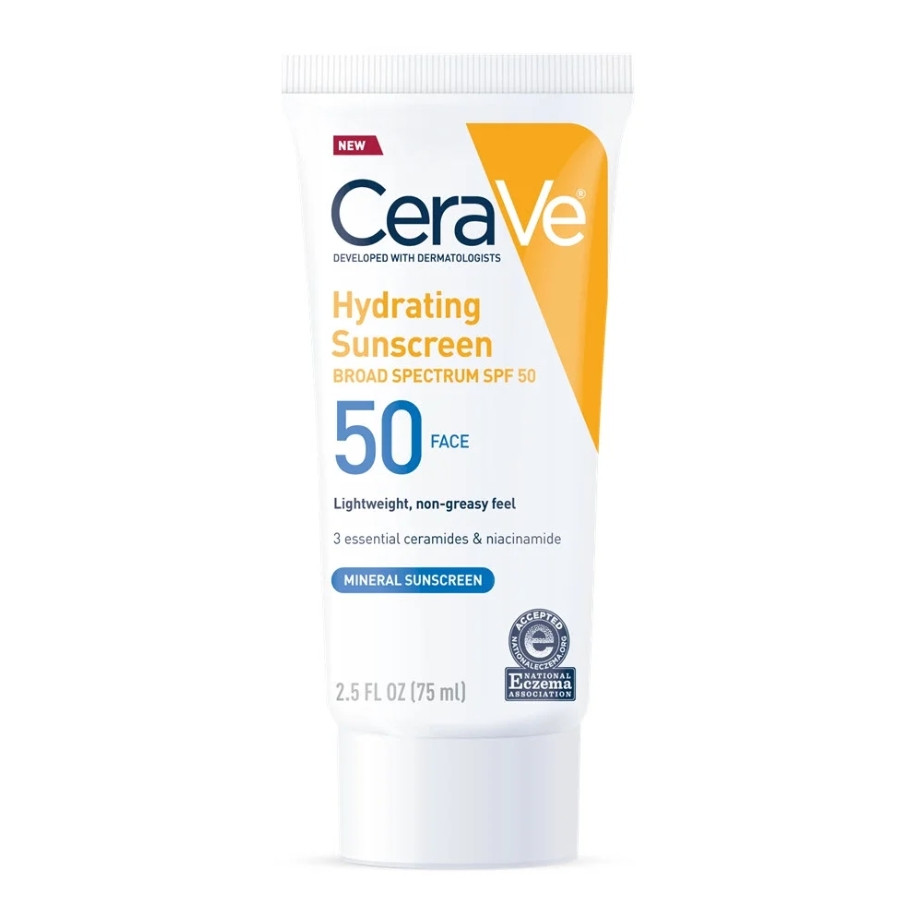 CeraVe Hydrating Mineral Sunscreen Spf 50 75ml