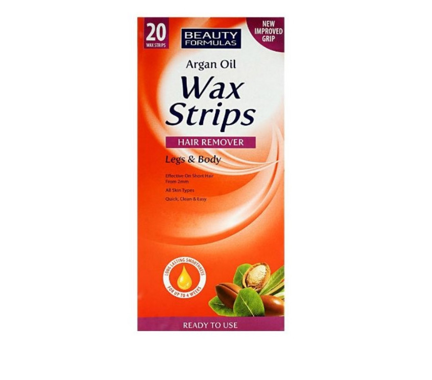 Beauty Formula Wax Strips Argan Oil – 20 Pieces (Orange)